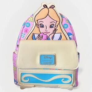 Loungefly Disney Alice In Wonderland Alice Cookies Mini Backpack NWT
